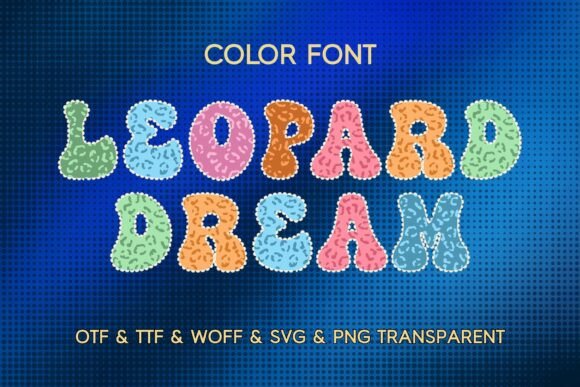 Leopard Dream: The Playful, Pastel Color Font That Brings Joy to Every Creative Project