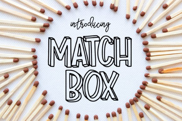 Match Box: Bold 3D Display Font